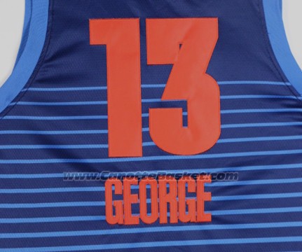 Maglia Oklahoma City Thunder Paul George #13 Statement 2017-18 Blu